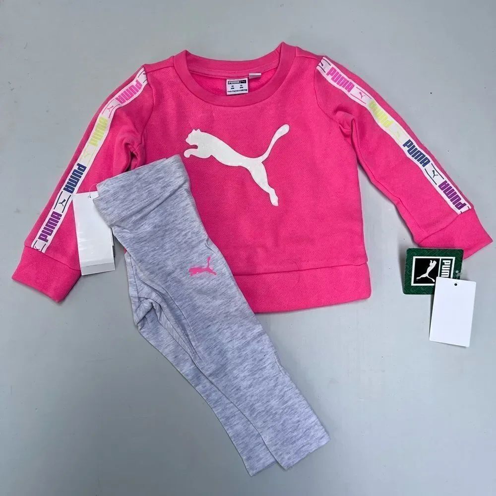 Puma Neon Pink Girl  2 piece set